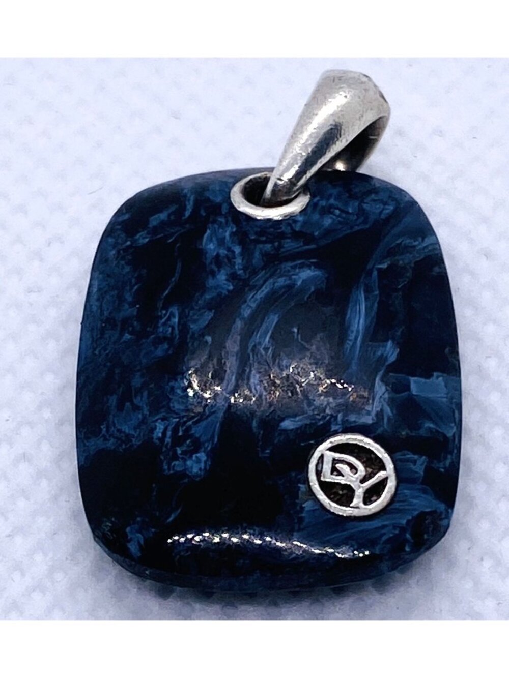 David Yurman Pietersite Tablet Pendant Sterling Silver 925